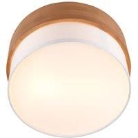 Trio Lighting Seasons ceiling lamp, wood/white 30 cm