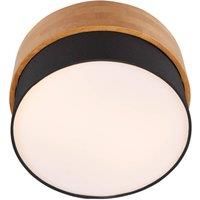 Trio Lighting Seasons ceiling lamp, wood/black 30 cm