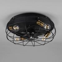 Trondheim ceiling fan remote control 4 x E27 black