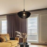 Trio Lighting Colino hanging light, wooden slats, black