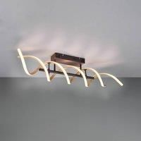 Trio Lighting Sequence LED ceiling light, dimmable, CCT, brass