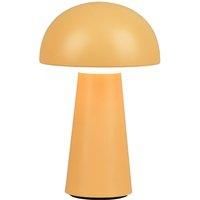 Reality Leuchten Lennon R52176183 Battery-Powered Outdoor Table Light Plastic Illuminate Yellow with 2X Watt LEDs Touch Dimmer