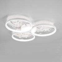 Trio Leuchten Granada 673810232 LED Ceiling Light Metal Black Matte/Gold Includes 29 Watt LED Switch Dimmer