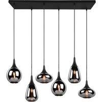 Trio Lighting LUMINA hanging light with glass shades, 6-bulb