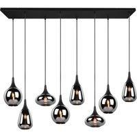 Trio Lighting LUMINA hanging light with glass shades, 8-bulb
