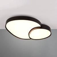 Trio Lighting LED ceiling light Rise, black, 77 x 63 cm, CCT, dimmable