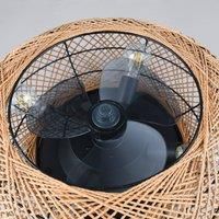Reality Leuchten Lillesand ceiling fan with light, quiet, 50 cm, remote control