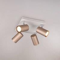 Trio Lighting Marley downlight brown/light grey 24 x 24 cm 4-bulb metal