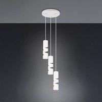 Trio Lighting Stream pendant light, white, 28 cm, 3-bulb, metal, GU10