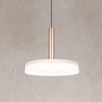 Trio Lighting Celeste LED pendant light, white/brown, 22 cm, glass, dimmable