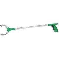 UNGER NT090 NiftyNabber Trigger Grip Litter Picker - Trash Rubbish Picker Grabber 90cm - Multi-Purpose Reacher Grabber Stick - Magnetic Claw with Rubber Grip, Green