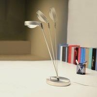 Megatron Ottica LED table lamp, dimmer, titanium