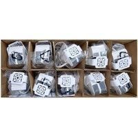 MEGAMAN LED recessed spotlight Tego Slim, 10-pack, 2,800 K, nickel