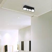 LIGHTME Aqua LED ceiling light GU10 4-bulb black