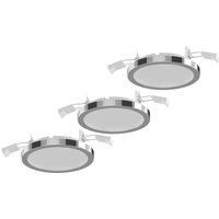 Lightme Aqua Pur recessed light 11cm chrome 3-set