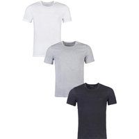 3 Pack Assorted BOSS Plain Cotton Stretch Round Neck T-Shirts Men's Small - Hugo Boss