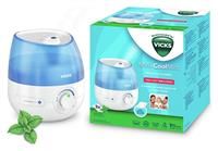 Vicks Mini Cool Mist Ultrasonic Humidifier (compact, quiet, for better sleep, cough and cold, comfort, essential oils, humidity, rooms up to 15m2) VUL525