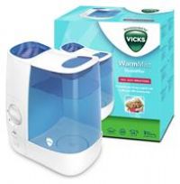 Vicks Warm Mist Humidifier for Home use and Child's Nursery, Blue/White VH845E1