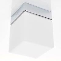Helestra Keto LED ceiling light, cube, chrome