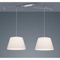 Helestra Certo hanging lamp conical 2-bulb, white
