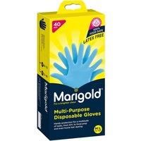 Marigold Nitrile Multi-Purpose Disposable Gloves, Medium/Large, Pack of 40-Blue