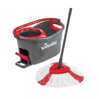 Vileda Turbo Microfibre Mop and Bucket Set, Removes Over 99% of Bacteria with Just Water