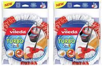 Vileda Microfibre 2 in 1 Easy Wring & Clean Turbo Mop Refill Replacement Heads