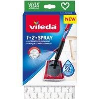 Vileda 12 spray Grey red & white Microfibre Mop head refill (W)160mm