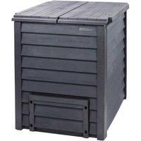 Thermo-Wood Composter 600 L Anthracite Brown with Base Grid