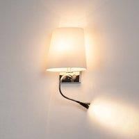 SLV Surface-Mounted Wall Light COUPA Flex/Internal Wall Illumination, LED spot, Surface-Mounted Light, Wall-Mounted Light, Wall spot / G9 3000K 3.4W 140lm Chrome