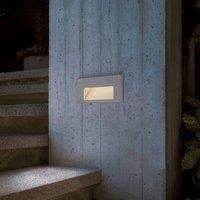 Intalite IP54 Exterior BRICK LED DOWNUNDER recessed wall light silver 3000K