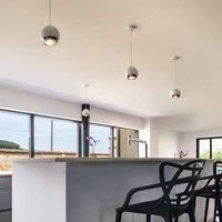 SLV Pendant Eye/Living lamp, Indoor, Dining-Room Drop, LED, Ceiling Light / GU10 75W White, Steel, 75 W
