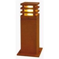 SLV Rusty Square LED pillar light, 40 cm high
