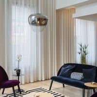 SLV Pendant PANTILO Convex 40 / Living lamp, Indoor, Dining-Room Drop, LED, Ceiling Light / E27 40W Chrome, W