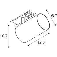 SLV Asto Tube GU10 spot for 1-circuit track white