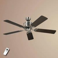 ECO ELEMENTS ceiling fan, rotor blade Ø 1320 mm, wenge/oak/brushed chrome.