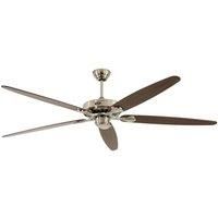 CLASSIC ROYAL ceiling fan, rotor blade Ø 1800 mm, antique oak / walnut / brushed chrome.