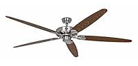 CLASSIC ROYAL ceiling fan, rotor blade Ø 1800 mm, antique oak / walnut / brushed chrome.