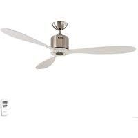 CasaFan Aeroplan Eco ceiling fan, chrome, white