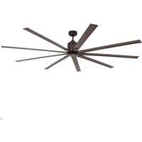 Casafan 922014 Big Smooth Eco BZ Ceiling Fan Diameter 224 cm, DC Motor, 6 Speeds, 9 Aluminium Blades Painted Bronze
