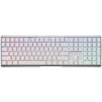 CHERRY MX 3.0S Wireless, wireless mechanical gaming keyboard with RGB lighting, British layout (QWERTY), Bluetooth®, RF or wired connection, MX RED switches, white