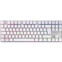 CHERRY MX 8.2 TKL Wireless, wireless mechanical gaming keyboard without numpad, British layout (QWERTY), RGB lighting, including metal case for transport, MX RED switches, white