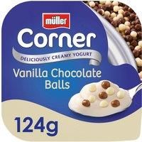 Mller Corner Delicious, Creamy Yogurt Vanilla Chocolate Balls 124g