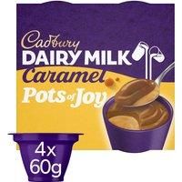 Cadbury Dairy Milk Pots of Joy Caramel Chocolate Dessert 4 x 60g (240g)