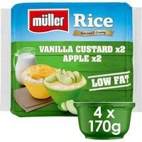 Mller Rice Vanilla Custard & Apple Pudding Desserts 4 x 170g (680g)