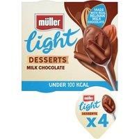 Mller Light Desserts Milk Chocolate 4 x 90g (360g)