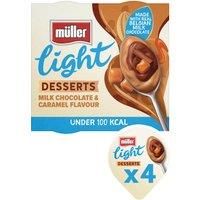 Mller Light Desserts Milk Chocolate & Caramel Flavour 4 x 90g (360g)