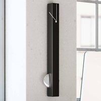 Kare Design Wall Clock Pendulum, Chrome/Black, Modern, Silent, Rectangular Shape, Home Decor, Large Wall Clock for Living Room, Hallway, Bedroom, Office, 65x6x6 cm (H/W/D)