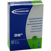Schwalbe STU017 Inner Tube - Black, 26 x 3/4, 1.00 Inch