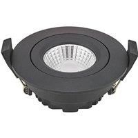 Sigor LED recessed ceiling spot Diled, 8.5 cm, 6 W, 3,000 K, black